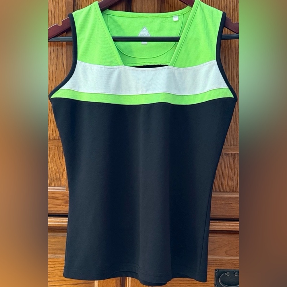 Bolle Citrus Blast Racer Tank Top Colorblock Tennis Pickleball Golf Performance